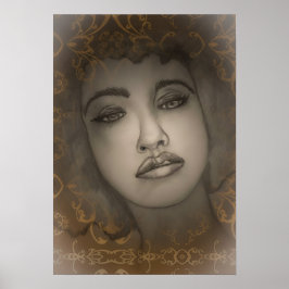 Porträtt i en kvinna poster