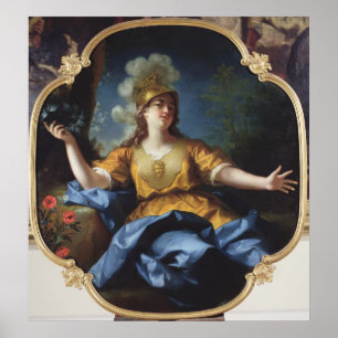 Porträtt i en kvinna som Minerva, 1730 Poster