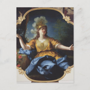 Porträtt i en kvinna som Minerva, 1730 Vykort