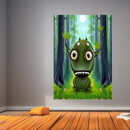 Porträtt i en liten fantasi-beast | AI Art Poster