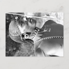 Porträtt i en maasai Warrior Vykort