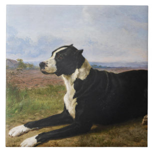 Porträtt i en Mastiff Labrador-Hund (Rosa Bonheur) Kakelplatta