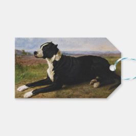 Porträtt i en Mastiff Labrador-Hund (Rosa Bonheur) Presentetikett