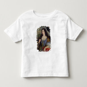Porträtt i en okänd inlärd kvinna i fronten t-shirt