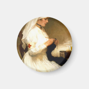 Porträtt i en Röd Kor, Nurse, Gabriel Nicolet Magnet