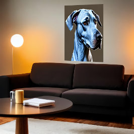 Porträtt i en söt hund | AI Art Poster
