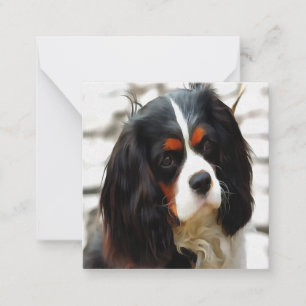 Porträtt i en spanjor i Kung Charles Cavalier Anteckningskort
