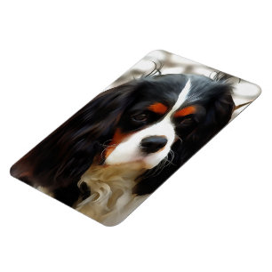 Porträtt i en spanjor i Kung Charles Cavalier Magnet