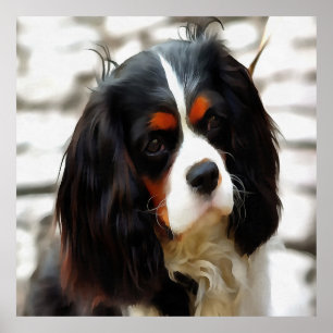 Porträtt i en spanjor i Kung Charles Cavalier Poster