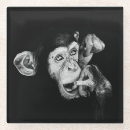 Porträtt i en tänkare schimpanzee