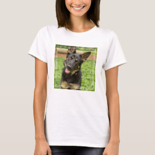 Porträtt i en tysk herde t shirt