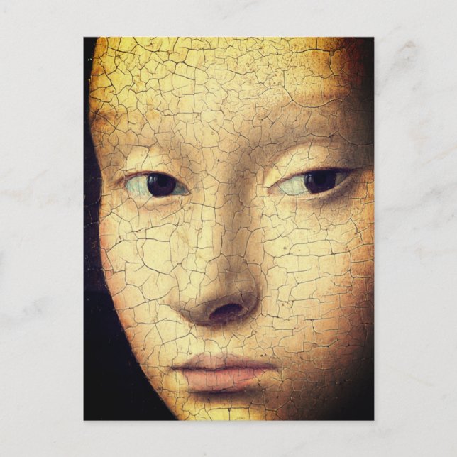 Porträtt i en ung flicka (detaljer) vykort (Framsida)