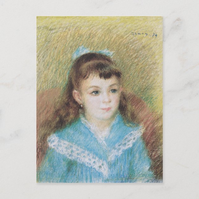 Porträtt i en ung flicka (Elizabeth Maitre) Renoir Vykort (Framsida)