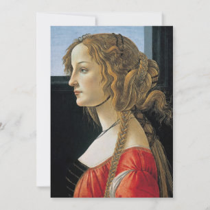 Porträtt i en ung kvinna av Botticelli