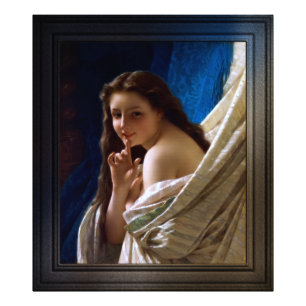 Porträtt i en ung kvinna av Pierre Auguste Cot Fototryck