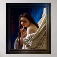 Porträtt i en ung kvinna av Pierre Auguste Cot