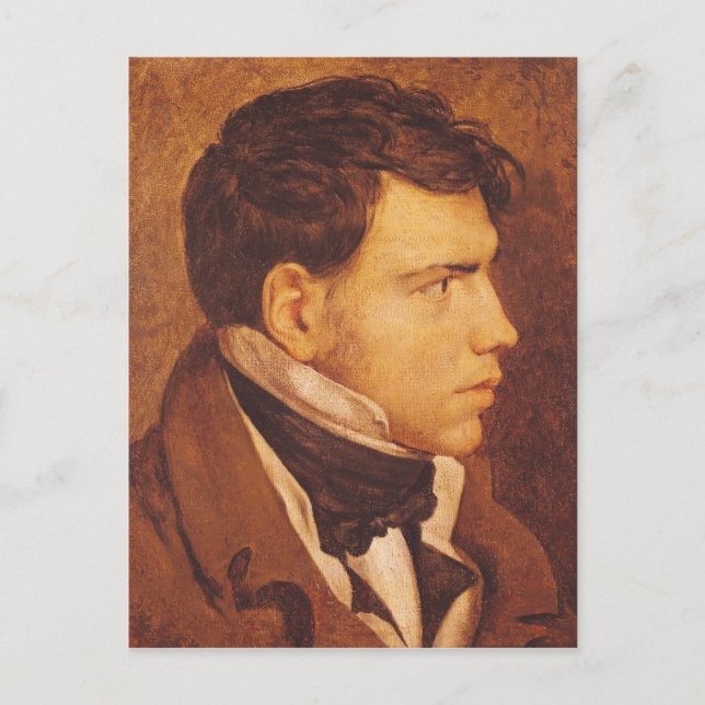 Porträtt i en ung man 2 vykort (Framsida)