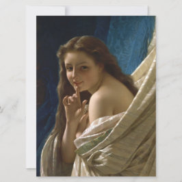 Porträtt i en Vänd ung kvinna Kort