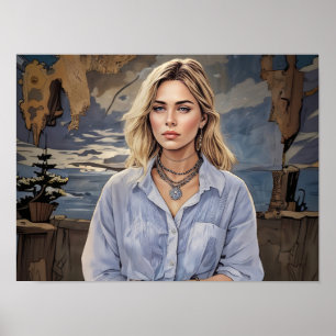 Porträtt i en Woman 1 ART Poster