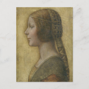 Porträtt i en Young Fiancee av Leonardo da Vinci Vykort
