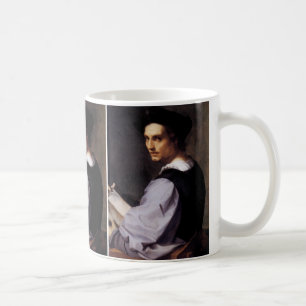 Porträtt i en Young Man Kaffemugg