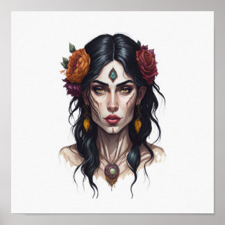 Porträtt i en zigenare poster