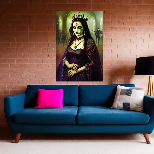 Porträtt i en Zombie Queen | AI Art Poster (Skapare uppladdad)