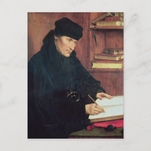 Porträtt i Erasmus of Rotterdam Vykort