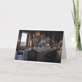 Porträtt i ett Helgdag Dining Room Blank Inside Kort