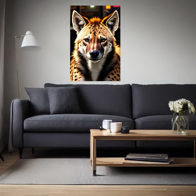 Porträtt i ett Hyena | AI Art Poster (Skapare uppladdad)