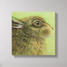 Porträtt i ett kanvastryck med betesboxning på kan