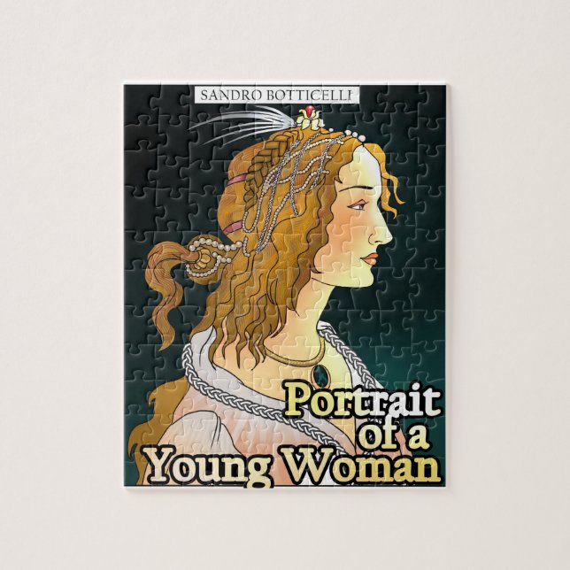 Porträtt i ett kvinnligt pussel (Vertikal)