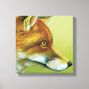 Porträtt i ett rävsax-kanvastryck canvastryck