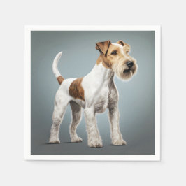 Porträtt i ett trådknärör för rävsaxen pappersservett