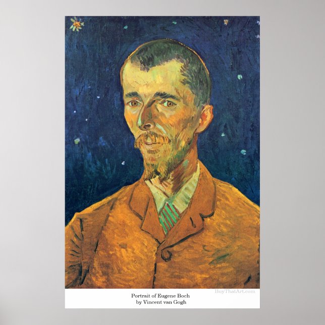 Porträtt i Eugene Boch av Vincent van Gogh Poster (Framsidan)