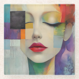 Porträtt i Färg-blocket Surrealism