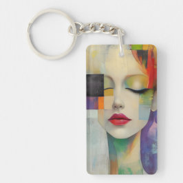 Porträtt i Färg-blocket Surrealism