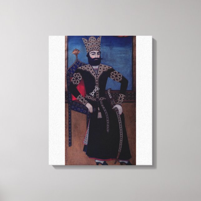 Porträtt i Fath-Ali, Shah of Iran , Canvastryck (Framsida)