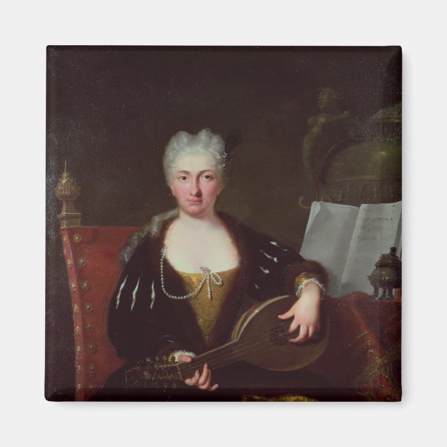 Porträtt i Faustina Bordoni, Handel sångare Magnet (Framsidan)