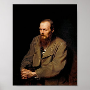 Porträtt i Fedor Dostoyevsky av Vasily Perov Poster