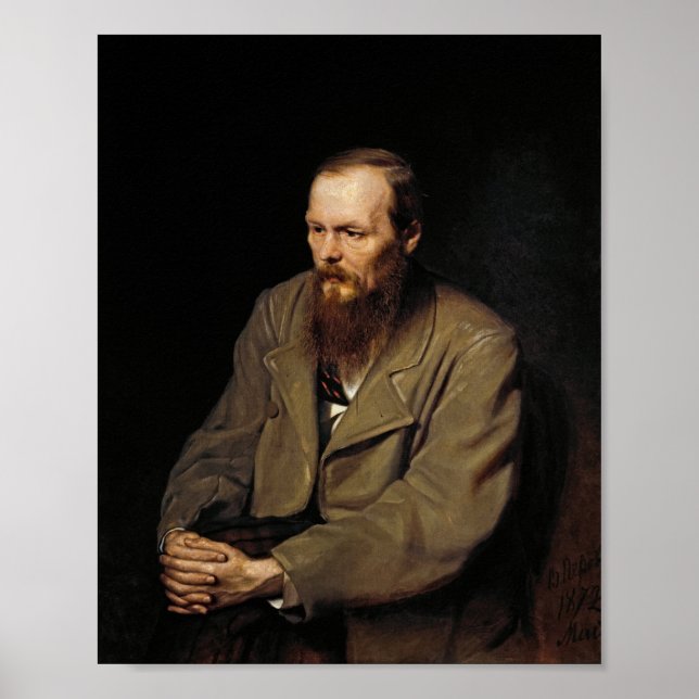 Porträtt i Fedor Dostoyevsky av Vasily Perov Poster (Framsidan)