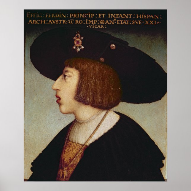 Porträtt i Ferdinand I, Heliga Roman Emperor Poster (Framsidan)
