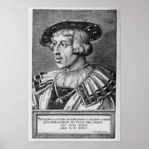 Porträtt i Ferdinand I i Habsburg, 1531 Poster