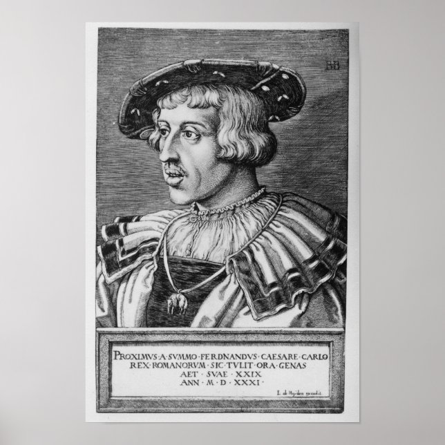 Porträtt i Ferdinand I i Habsburg, 1531 Poster (Framsidan)