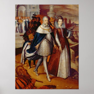 Porträtt i Ferdinand I och hans systerdotter Poster