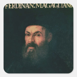 Porträtt i Ferdinand Magellan Fyrkantigt Klistermärke