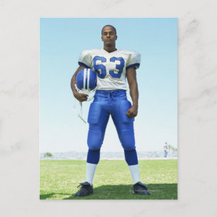 porträtt i fotbollsspelare vykort