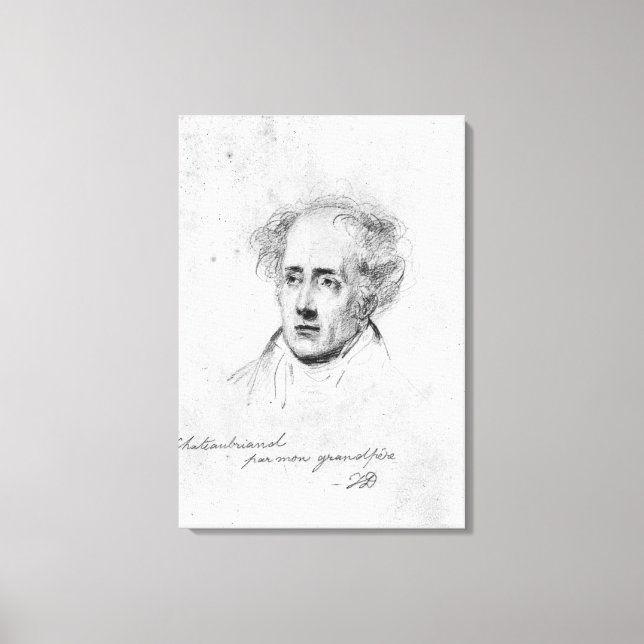 Porträtt i Francois Rene Vicomte de Canvastryck (Framsida)