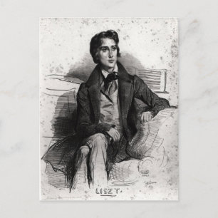 Porträtt i Franz Liszt 1832 Vykort