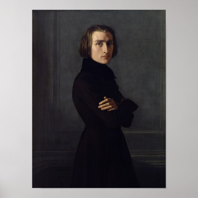Porträtt i Franz Liszt 1839 Poster (Framsidan)